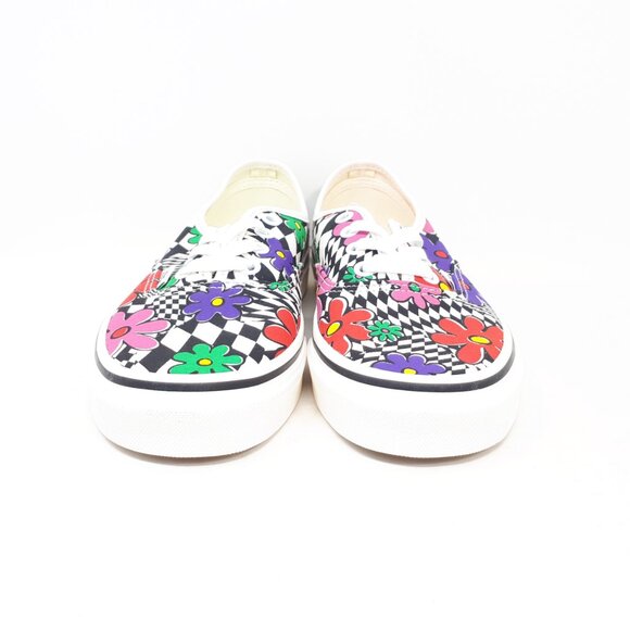 Vans Authentic Printed Floral Flower White Skate Casual Shoe Mens 5.5 / Womens 7 - Picture 7 of 12